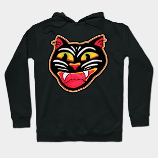 Vintage Cat Halloween Art Design Hoodie